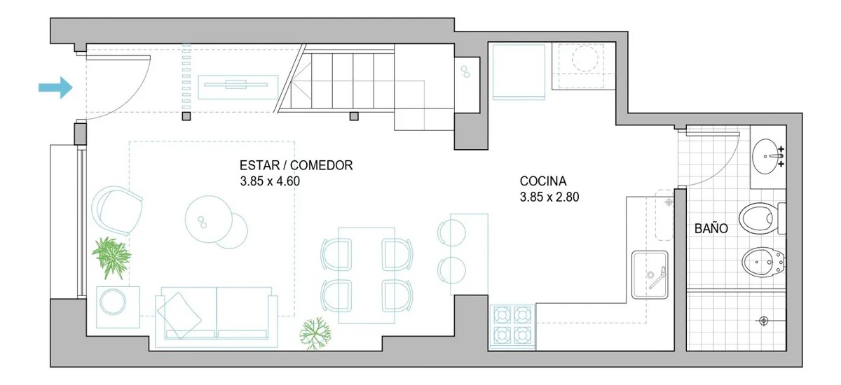 APARTAMENTO AGUADA MONTEVIDEO  AP502565  2 DORMITORIOS 1 BAÑOS