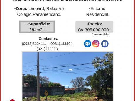 Vendo Terreno En Luque!