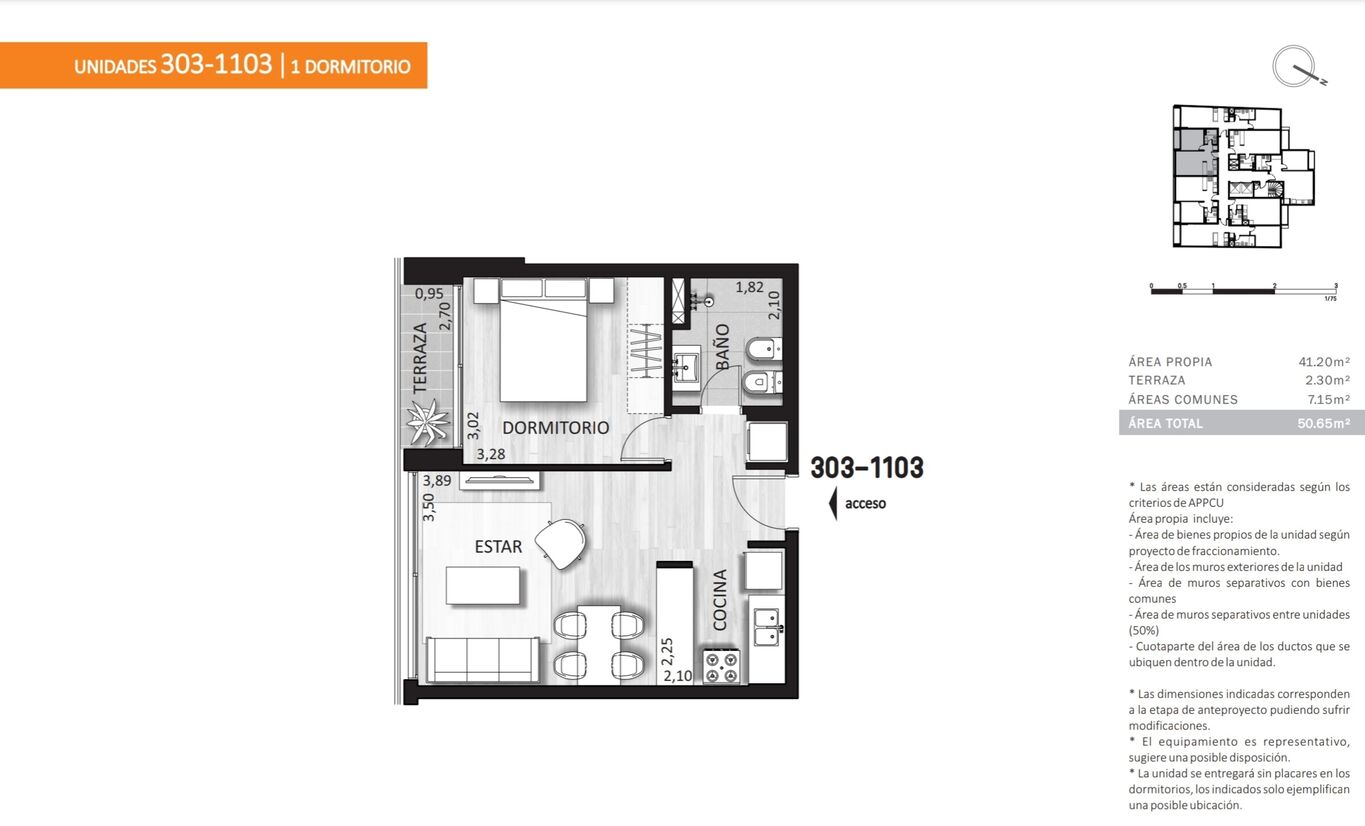 Alquiler Apartamento  de 1 dormitorio a Estrenar en Cordón · Foto 11