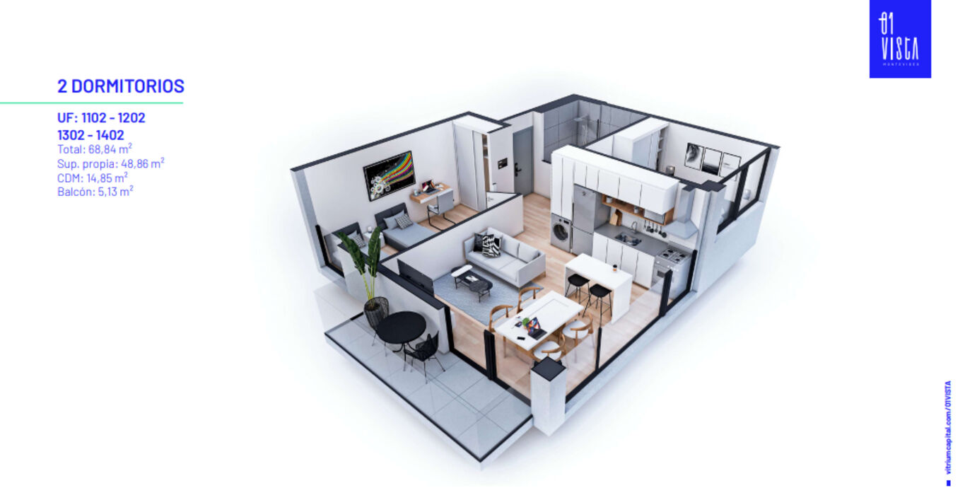 Venta Apartamento A Estrenar 2 dormitorios en La Blanqueada | Fines 2027