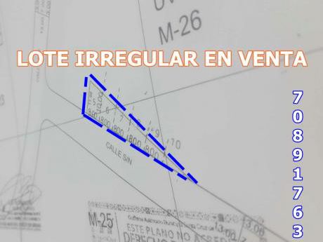 Lote Especial En Venta - Av. G77 Zona Norte!