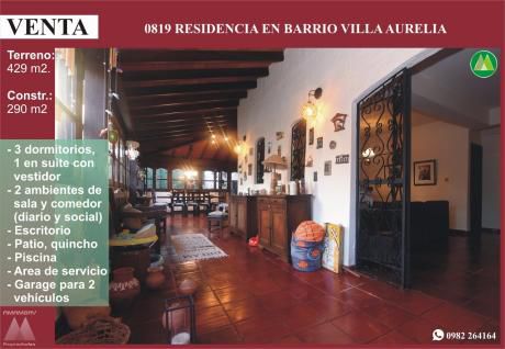 0819 Residencia En Barrio Villa Aurelia