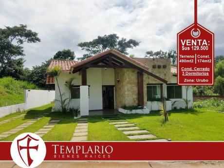 Venta.- 125,000 $us Casa 3 Dorm Zona Urubo