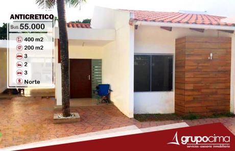 Amplia Casa En Anticretico En Zona Norte !!!