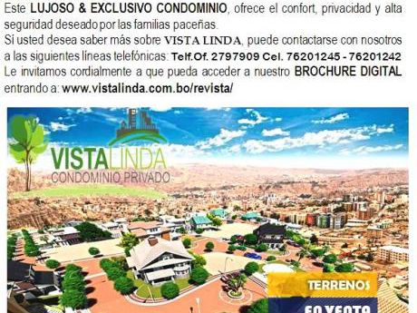 Lujoso & Exclusivo Condominio Vista Linda
