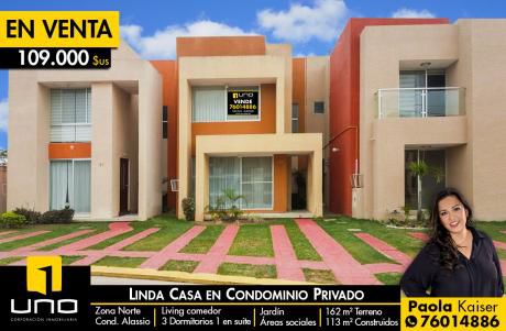 Linda Casa Equipada En Condominio - Zona Norte