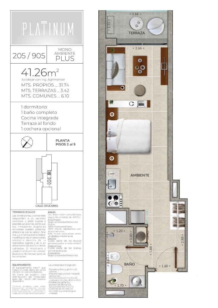 Alquiler apartamento Premium ambiente en el Centro de Pocitos a pasos de la Rambla.