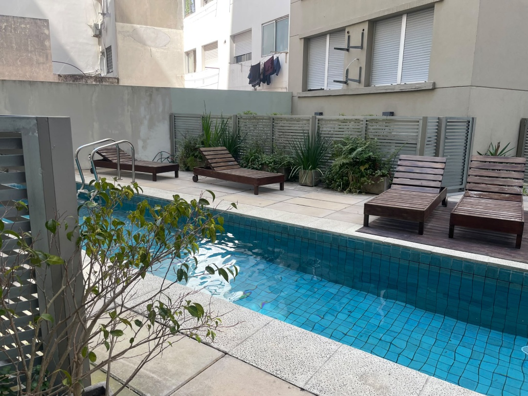 Alquiler Apartamento de 1 dormitorio, 2 baños, Garaje gimnasio, piscina, barbacoa, Pocitos,