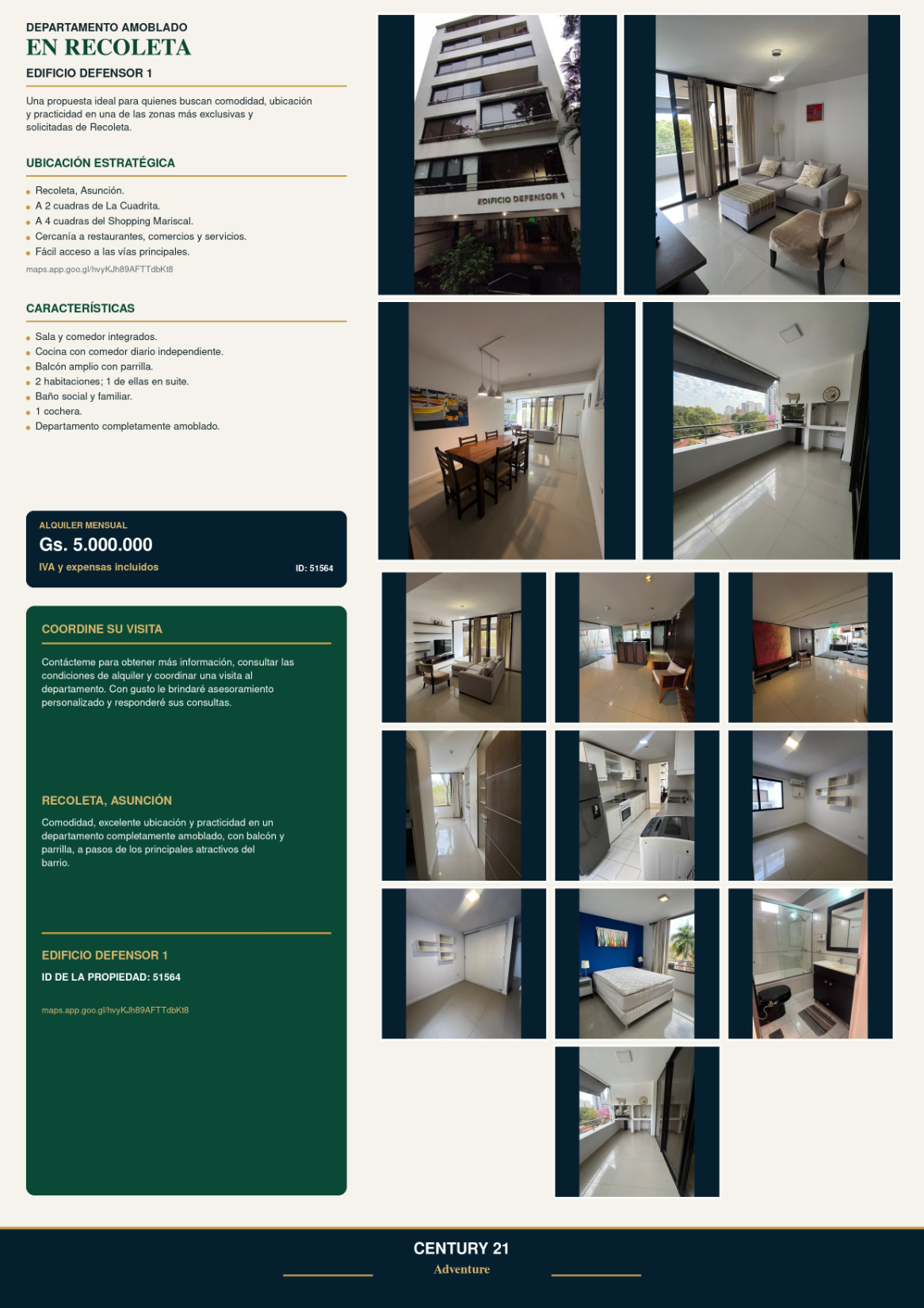DEPARTAMENTO AMOBLADO EN ALQUILER | RECOLETA — foto 2
