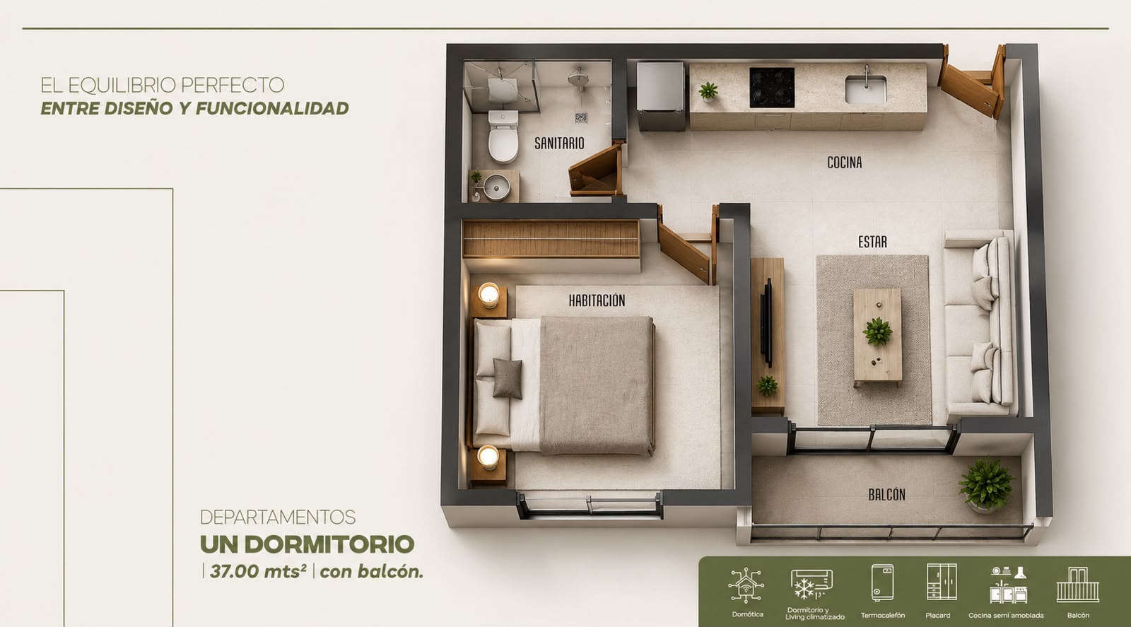 DEPARTAMENTO DE 1 DORMITORIO EN PRE-VENTA – CIUDAD DEL ESTE — foto 2