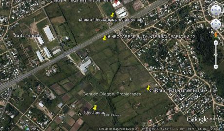 Venta Terreno Sobre Interbalnearia 16 Hec Km 22 Cw73288
