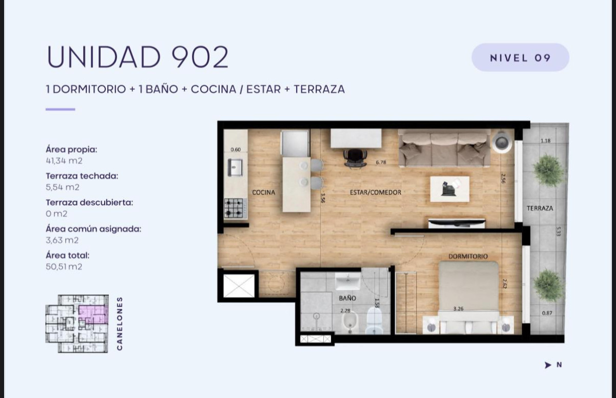 Alquiler de apartamento 1 dormitorio en Cordon · Foto 1