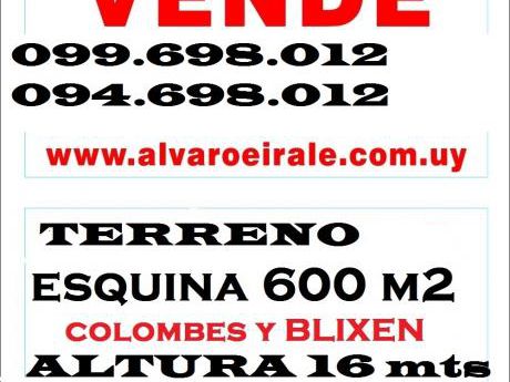 ## Terreno Esquina 600 M2* En Malvin
