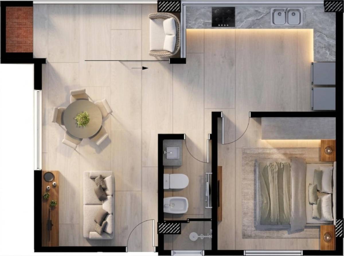 EN VENTA DEPARTAMENTO EN POZO EN ZONA PLAYA MBIKAE — foto 3