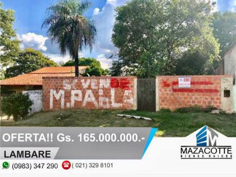 Terreno En Oferta En Lambaré A Media Cuadra De Asfalto