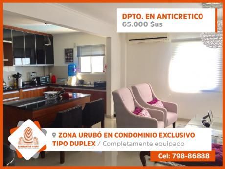 Departamento Tipo Duplex Totalmente Equipado En Anticretico En El Urubó