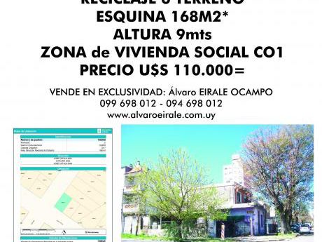 Acepta Banco: Casa+local Esquina 168 M2* Para Reciclar