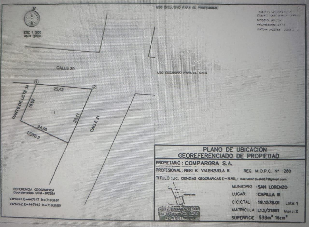 Venta De Terreno En Esquina – San Lorenzo (zona Palacio De Justicia) — foto 3