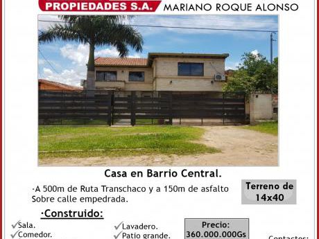 Casa En Mariano Roque Alonso!