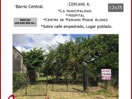 Vendo Terreno En Mariano Roque Alonso!