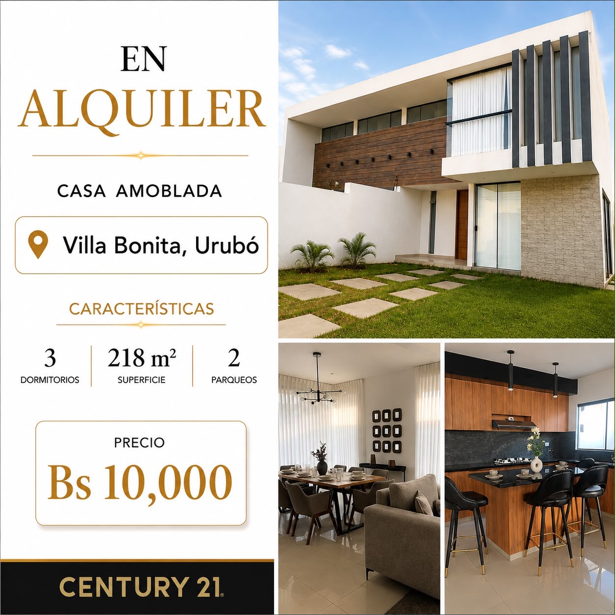 Casa en alquiler en Urubó