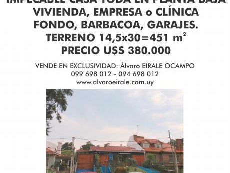 Impecable Casa Para Vivienda ó Empresa