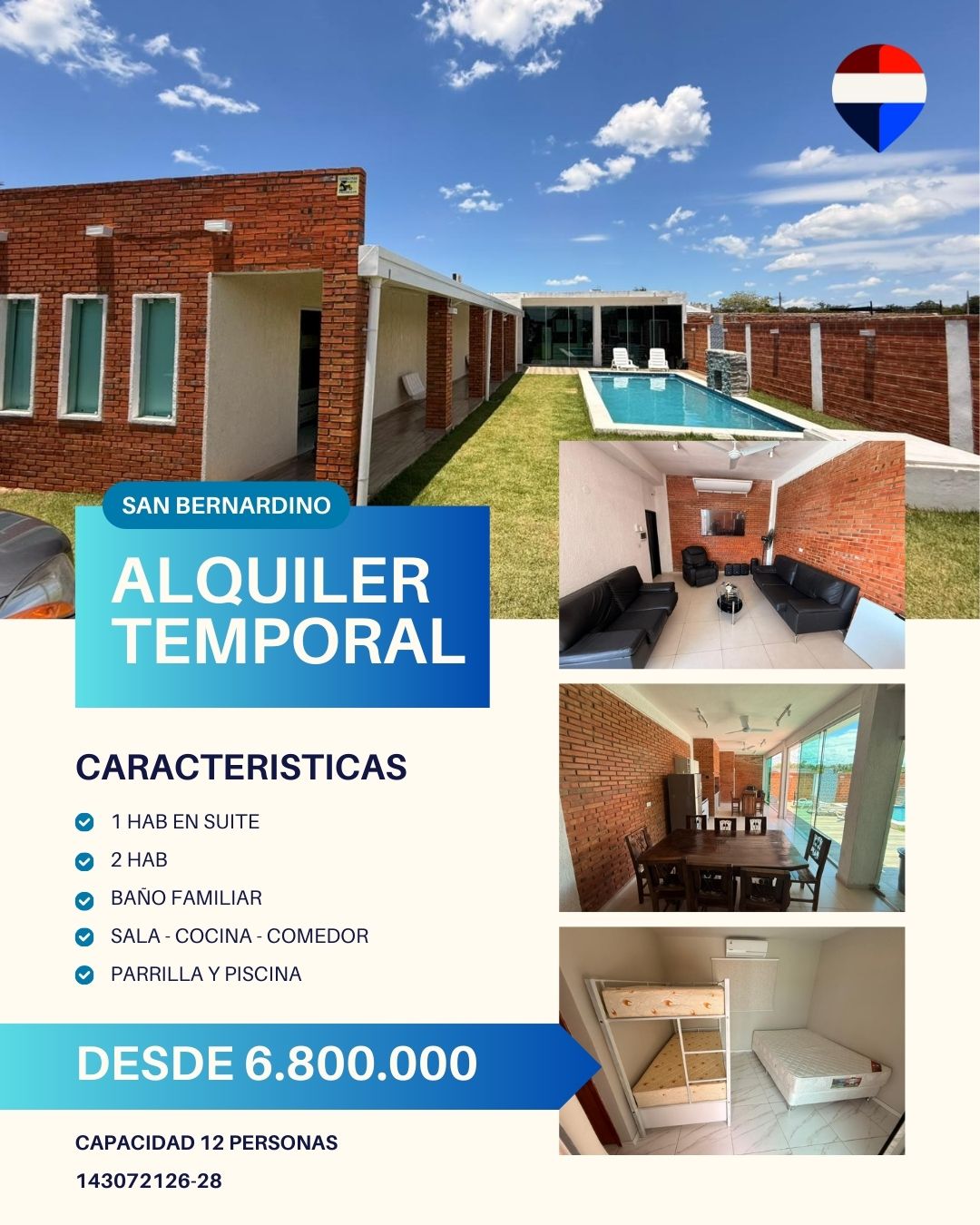 Alquiler Temporal en San Bernardino – Ideal para Vacaciones y Eventos — foto 2