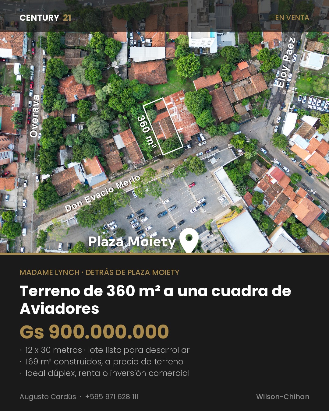 Terreno de 360 m² a una cuadra de Aviadores del Chaco — foto 2
