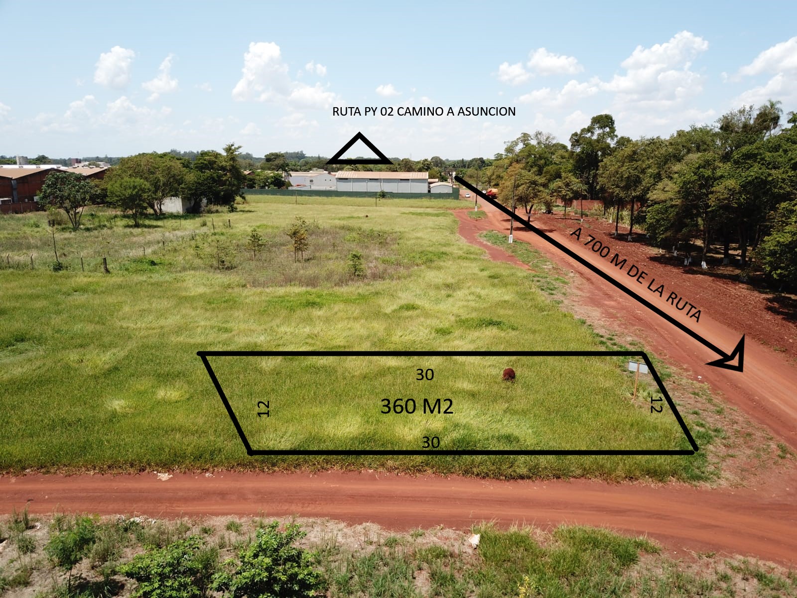 Vendo Terreno 12x30 En Km 13 Lado Acaray — foto 3
