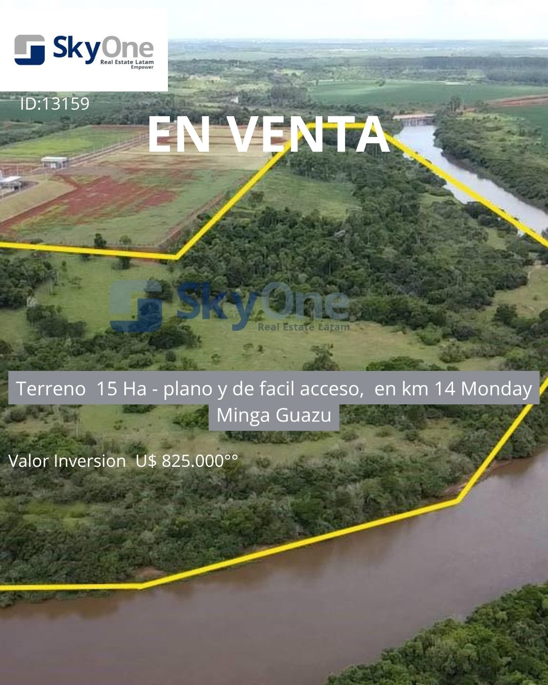 VENDO HECTAREAS A ORILLAS DEL RIO MONDAY - MINGA GUAZU — foto 2