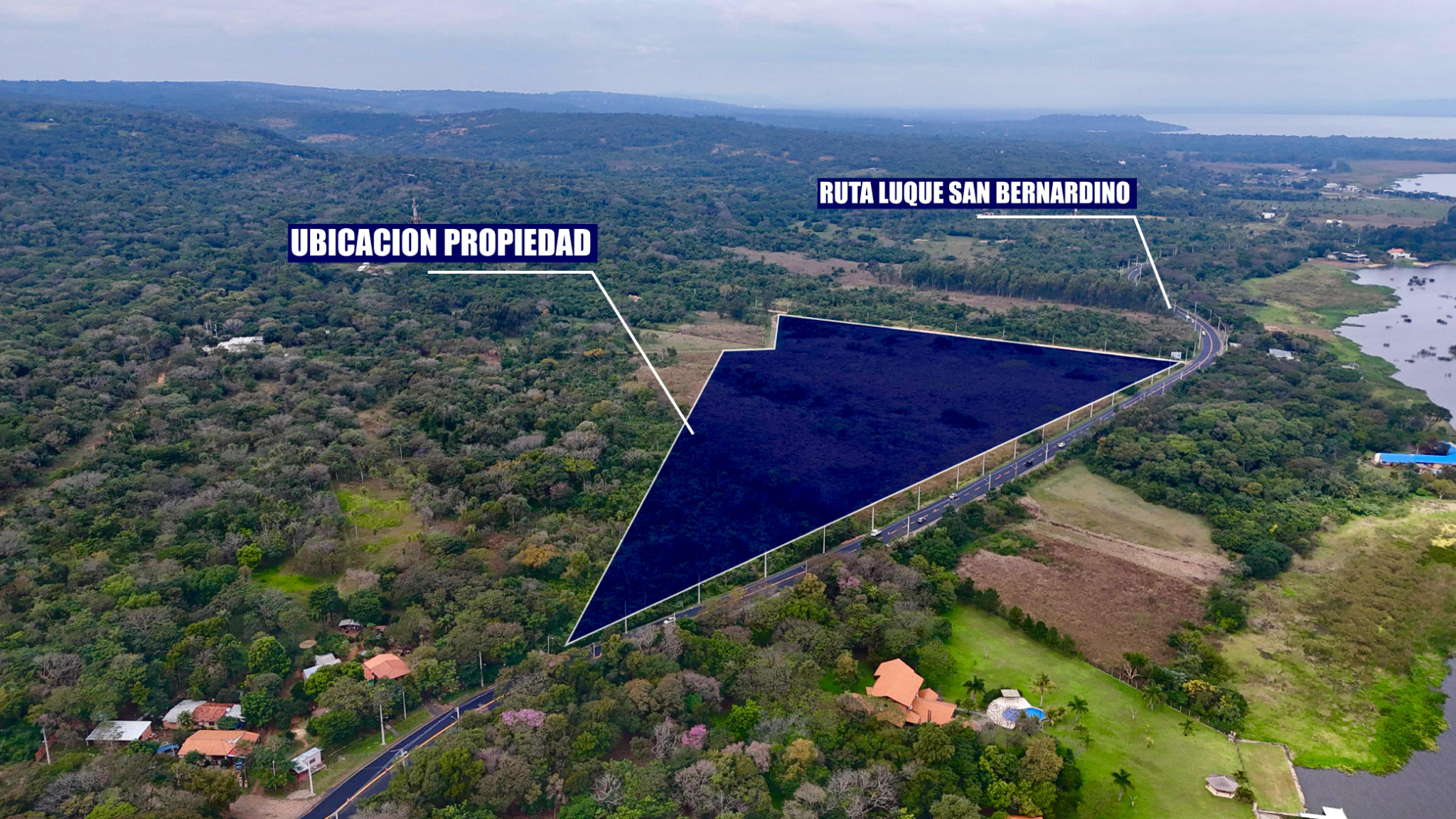 6 Ha sobre Ruta Luque – San Bernardino | 390 m de frente | Frente al Lago — foto 2