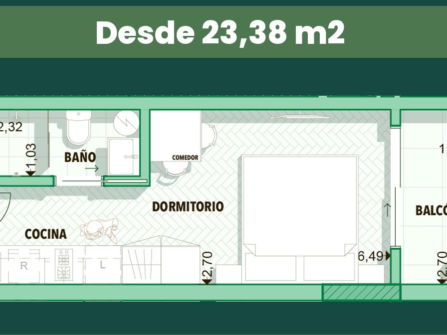 ID 16792 - Vendo monoambiente en pozo en First Villa Morra — foto 2