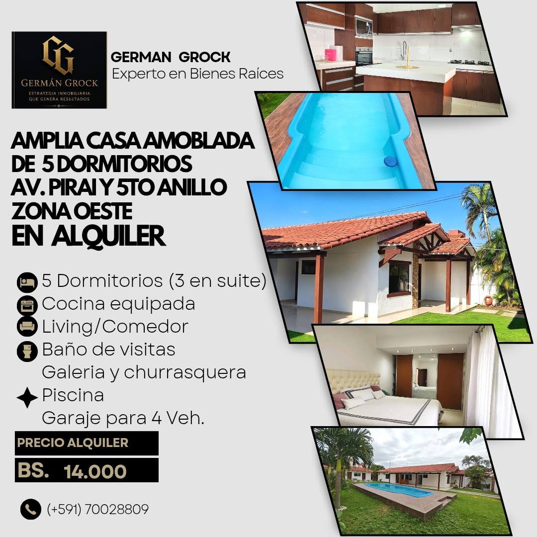 Casa en alquiler en Oeste