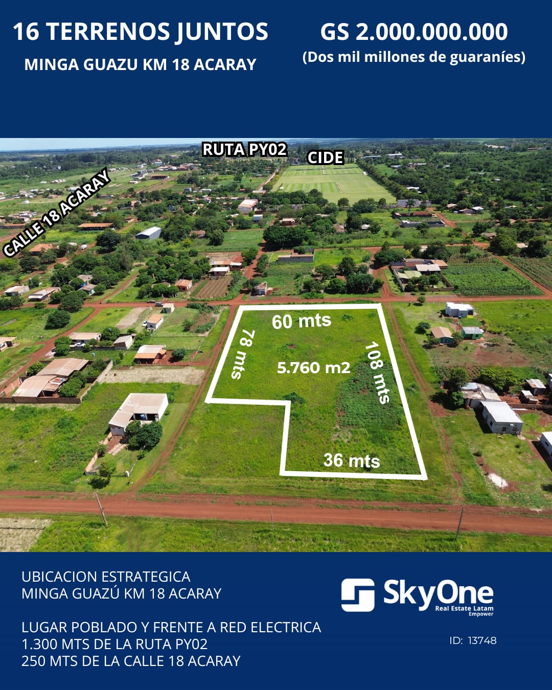 En venta 16 terrenos cancelados juntos en Minga Guazú — foto 3