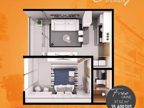 Departamento De 1 Dormitorio En Orange Residence
