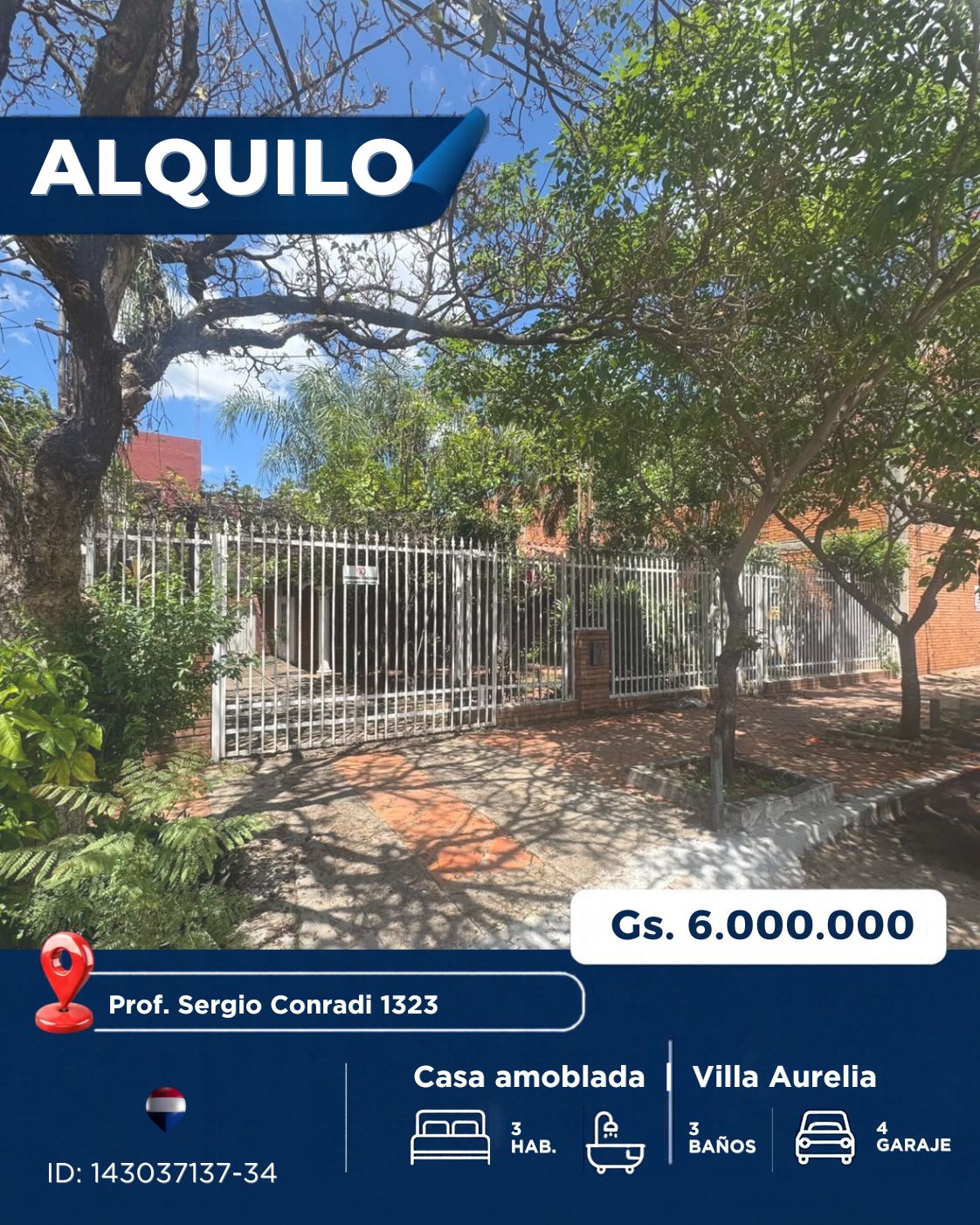 Casa en alquiler en Villa Aurelia