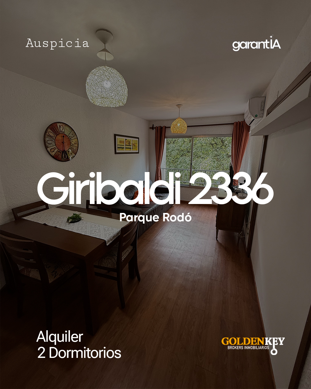 Alquiler Apartamento 2 Dormitorios y balcón barrio Parque Rodo