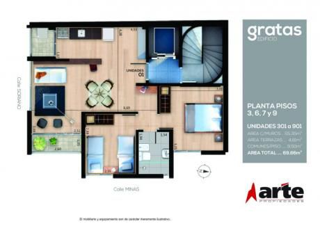Calidad Premium. Cordón. Apto 2 Dorm. Exclusivo