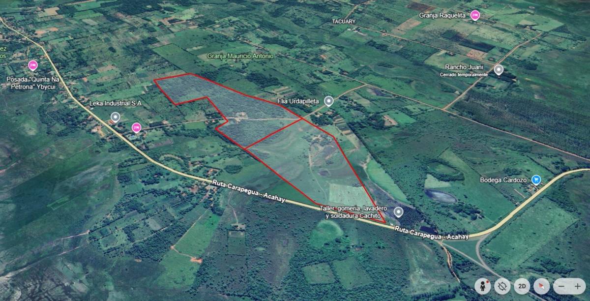 En venta 52 hectáreas sobre ruta en Tacuaty distrito de Ybycui - Paraguari — foto 3