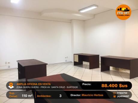 Oficina En Venta Zona Queru Queru Prox. Av. Santa Cruz