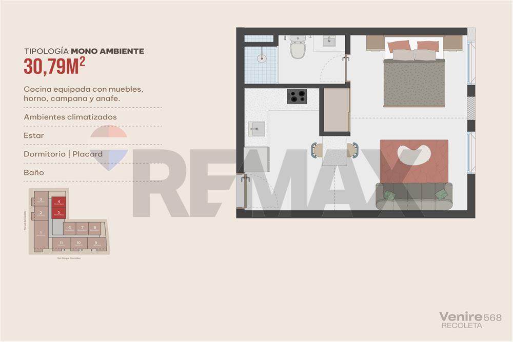 Departamento MONOAMBIENTE - Inversión en pozo - Recoleta, Asunción, Paraguay — foto 3