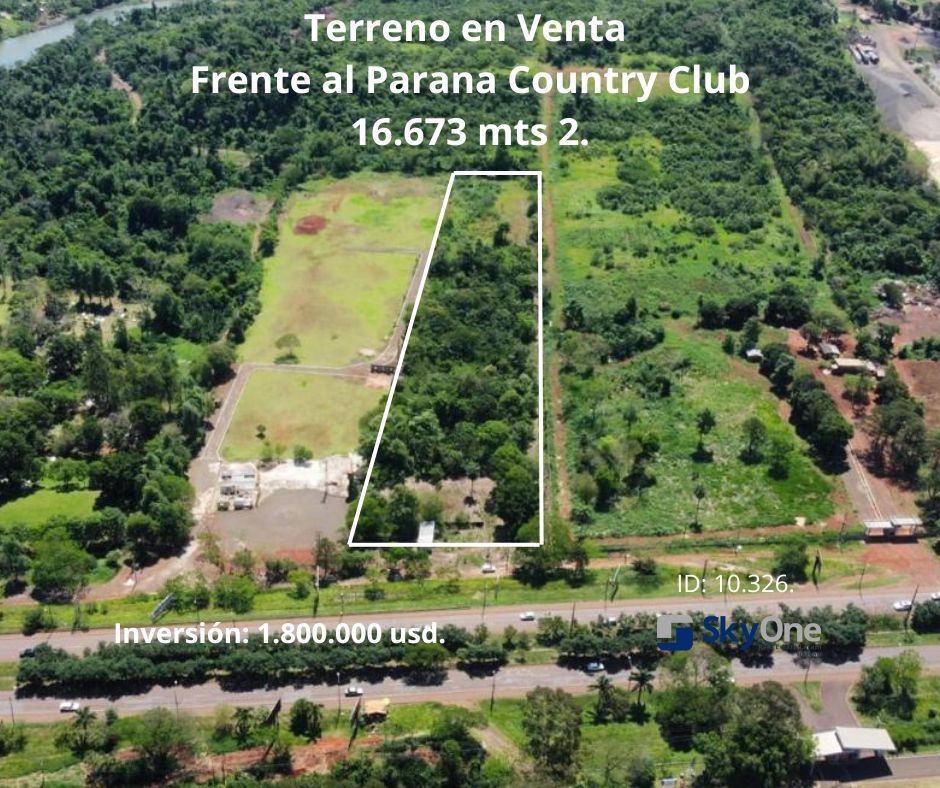 EN VENTA TERRENO CON UBICACION ESTRATEGICA FRENTE AL PARANA COUNTRY CLUB. — foto 3