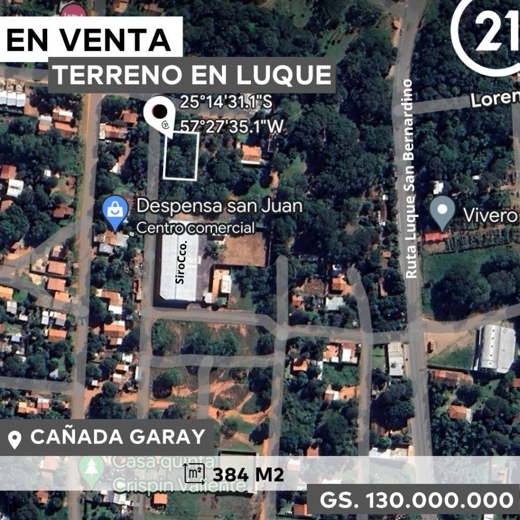 VENDO TERRENO DE 398.52 M2 EN LUQUE a 200 mts. RUTA LUQUE - SAN BER — foto 2