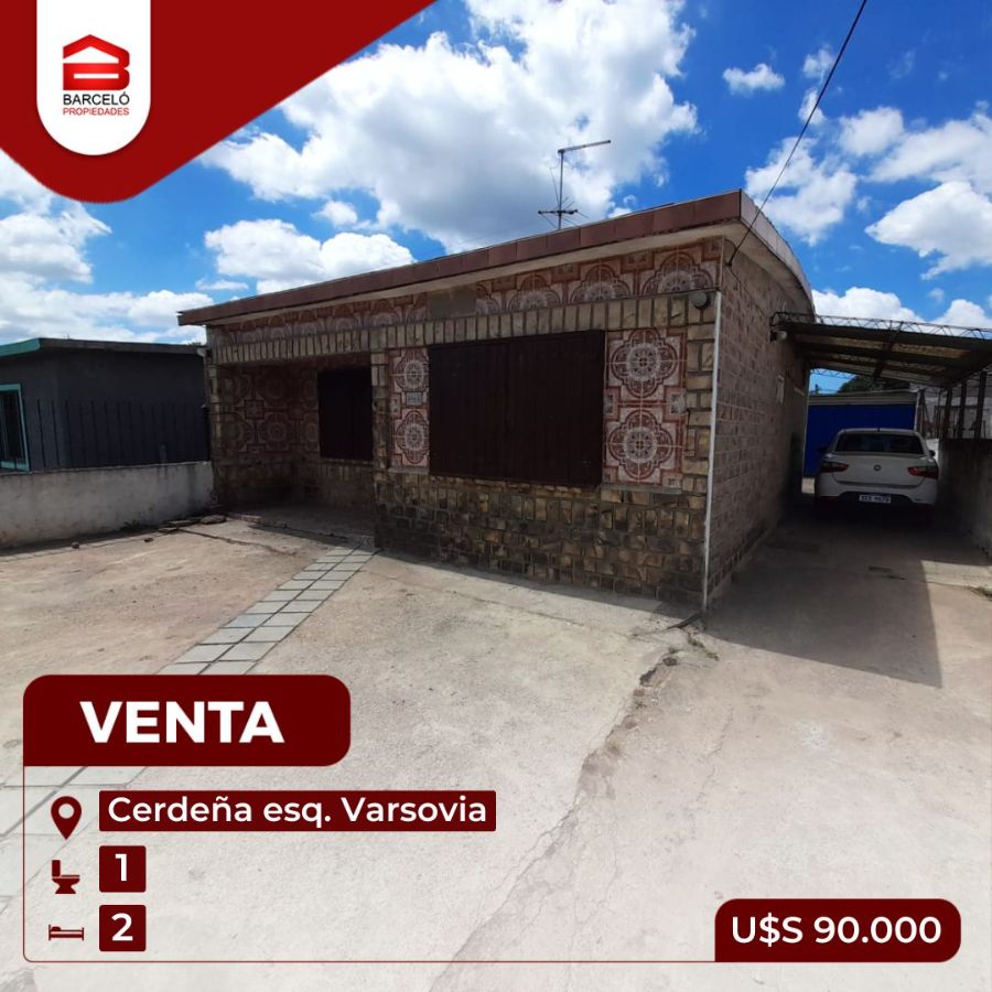 Casa 2 dorm. en Cerdeña esq. Varsovia barrio Punta de Rieles U$S90000