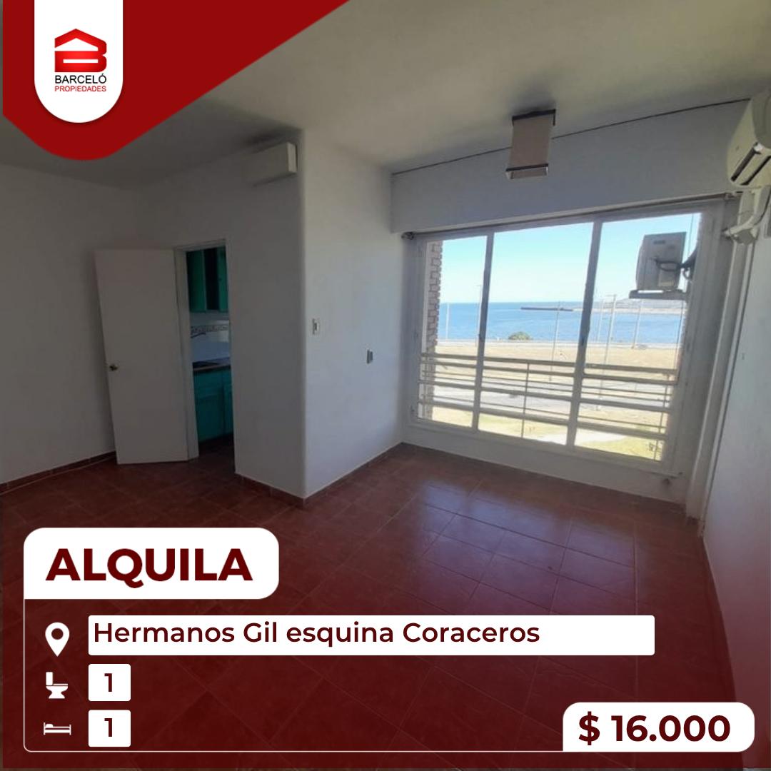Apartamento 1 dorm. en Hermanos Gil esq. Coraceros Barrio Capurro $16000
