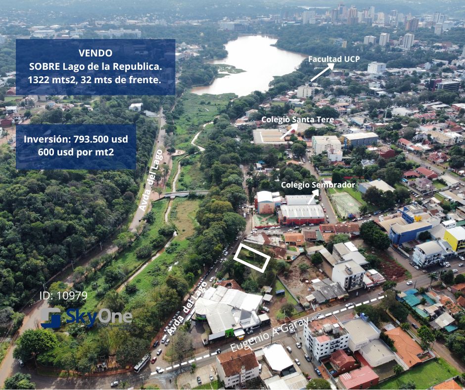 VENDO ESTRATEGICO TERRENO EN CDE SOBRE EL LAGO DE LA REPUBLICA — foto 2
