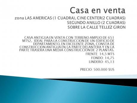 Casa En Venta Zona Las Americas