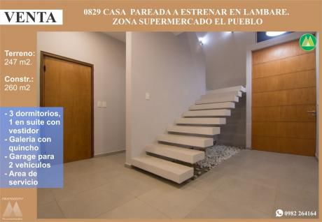 0829 Casa A Estrenar En Lambare, Zona Supermercado El Pueblo