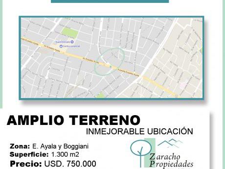 Vendo Amplio Terreno Zona E. Ayala