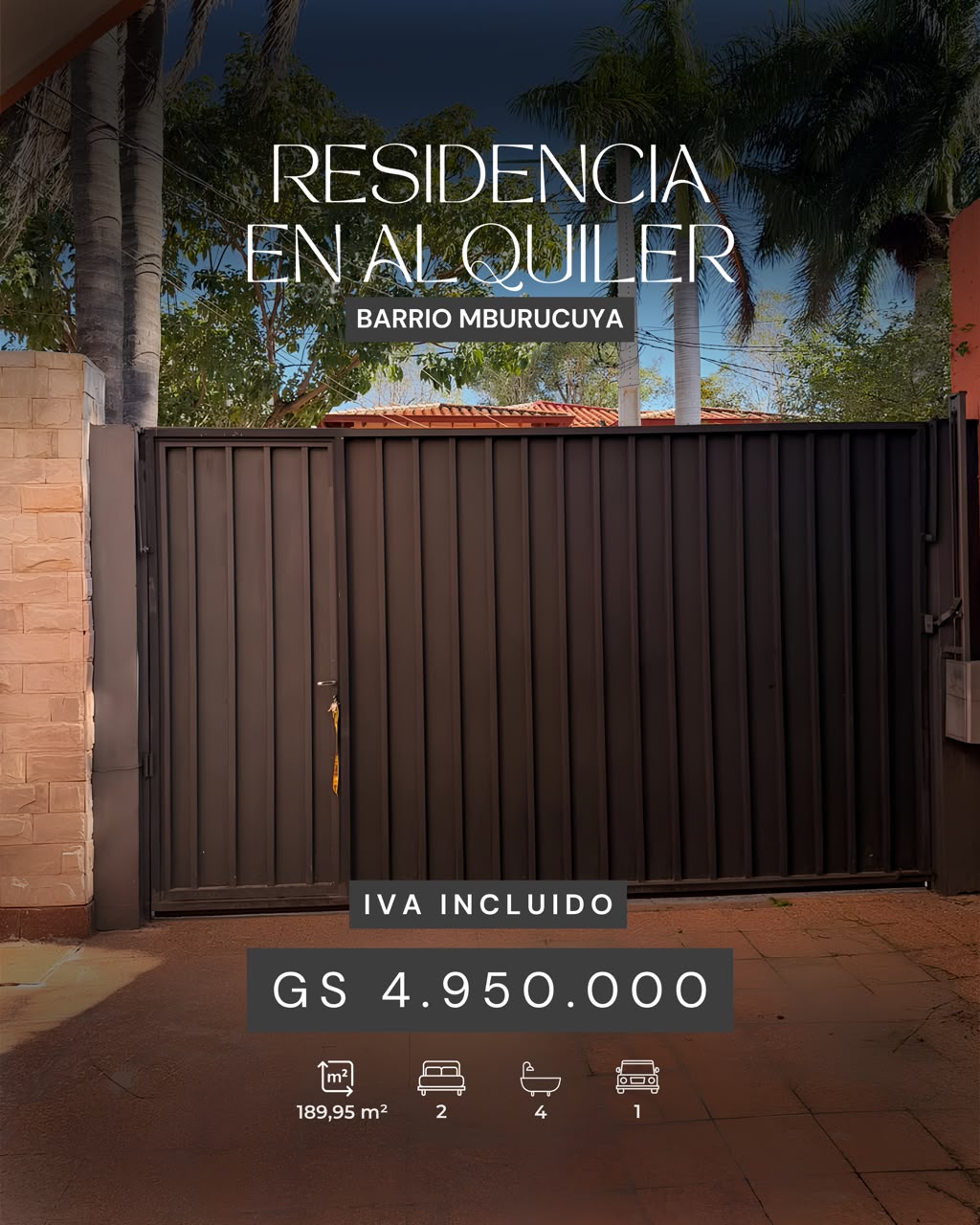 Casa En Alquiler – Barrio Mburucuyá — foto 1